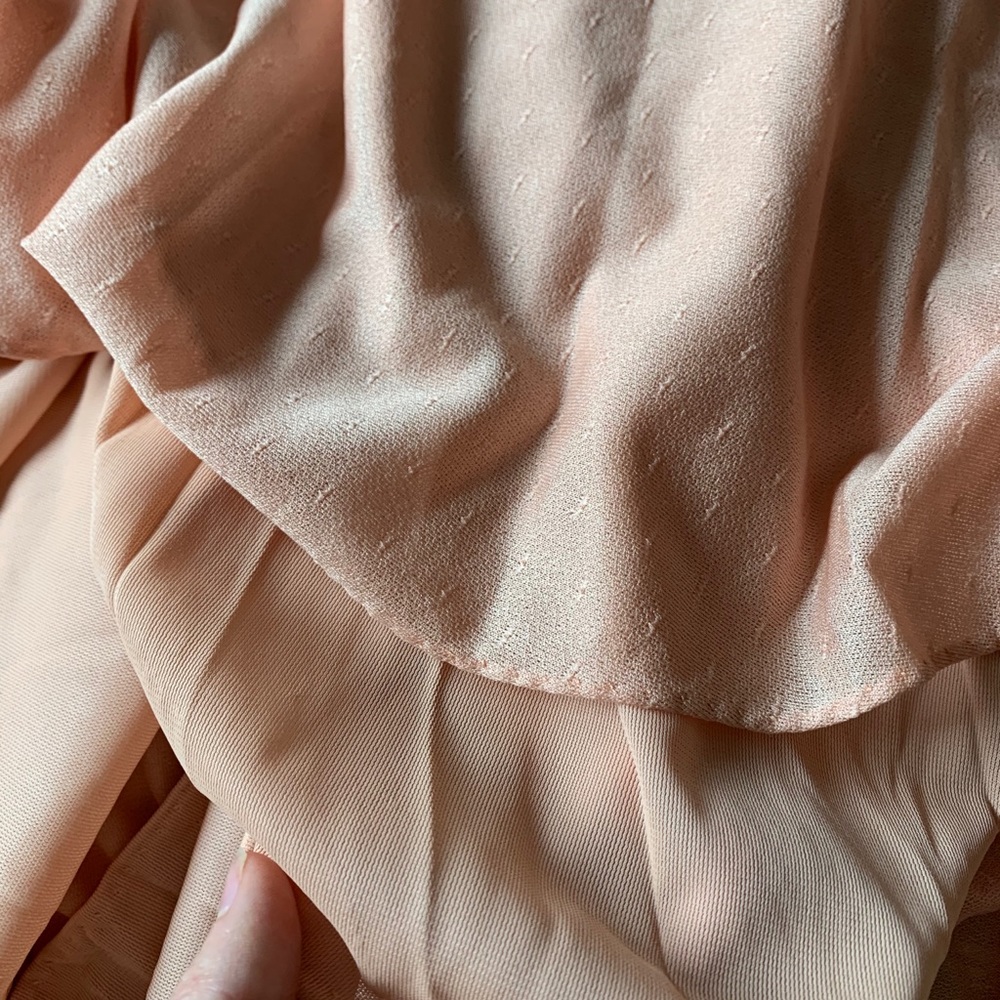 70s Vintage Peach Peasant Maxi Dress - Picture 11 of 15